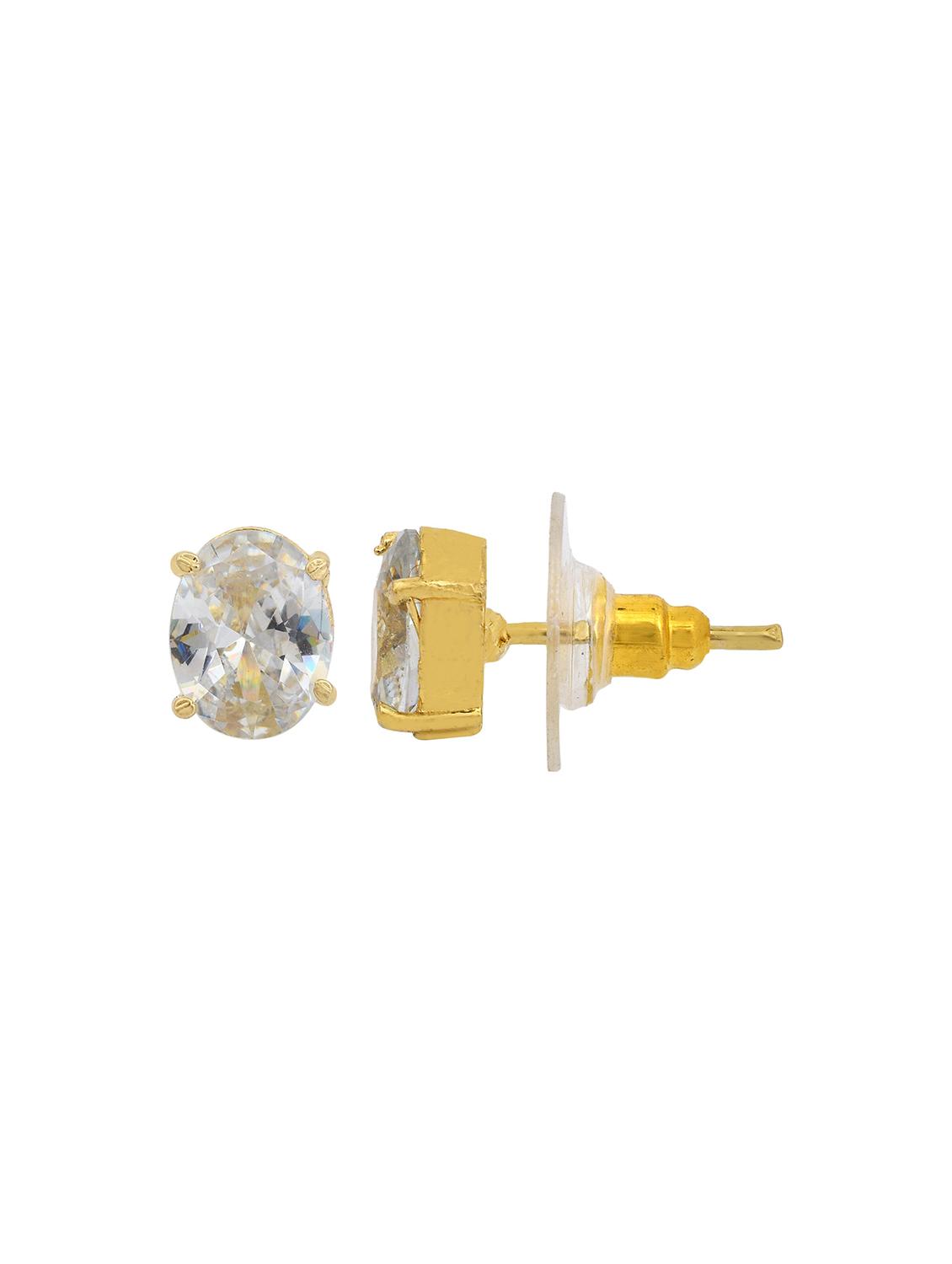 women white diamond cubic zirconia stud earring - 18534373 - Standard Image - 2
