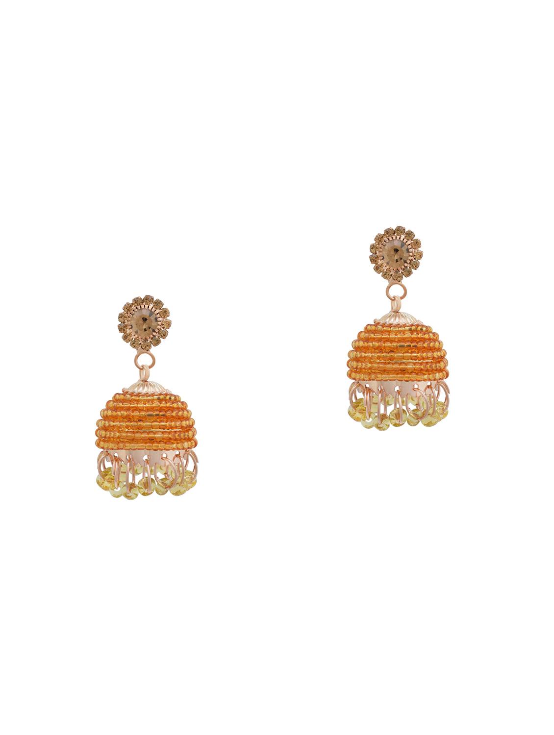 women beaded jhumka earring  - 18534377 -  Zoom Image - 0
