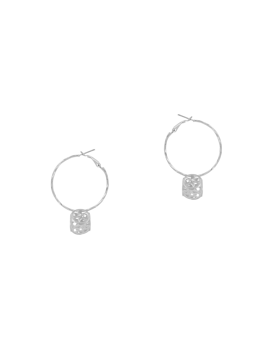 women silver hoop earring - 18534388 - Zoom Image - 0