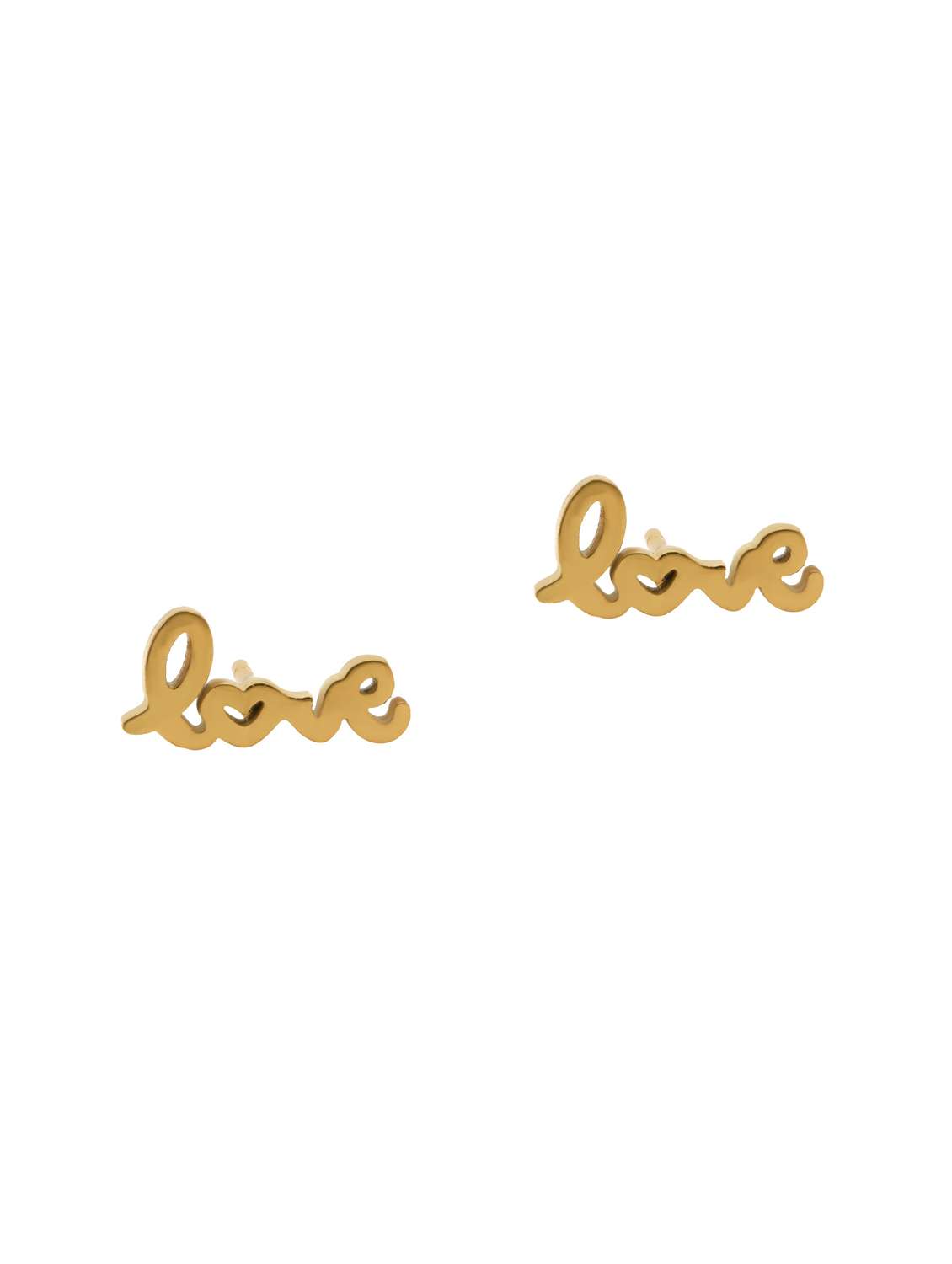 women golden stud earring