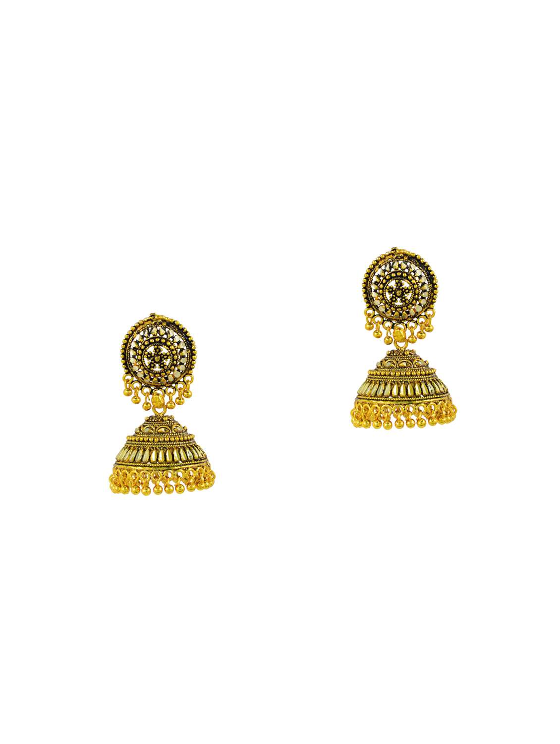 women gold plated jhumka earring - 18534399 - Zoom Image - 0
