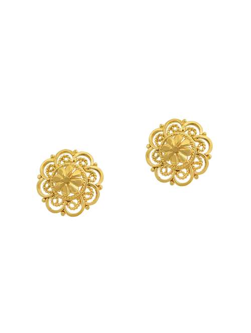 women gold stud earring - 18534423 - Standard Image - 0
