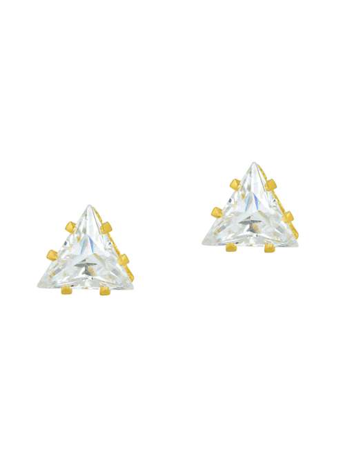 gold brass stud earring - 18534476 -  Standard Image - 0