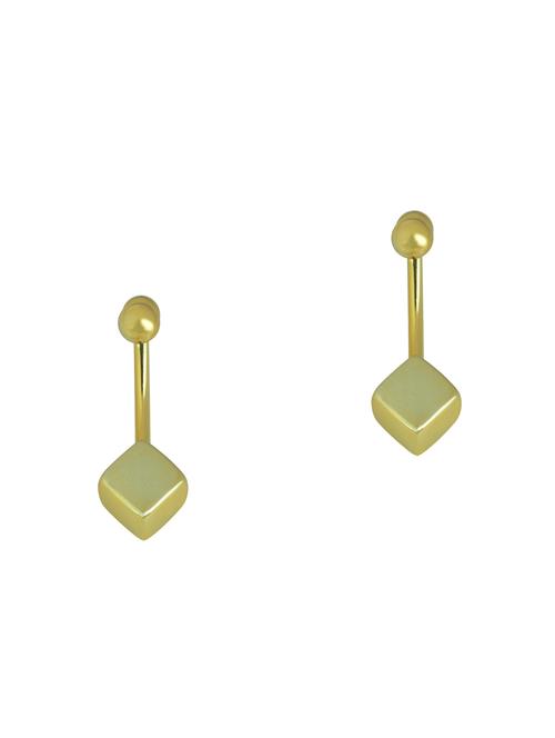 yellow metal stud earring - 18534483 -  Standard Image - 0