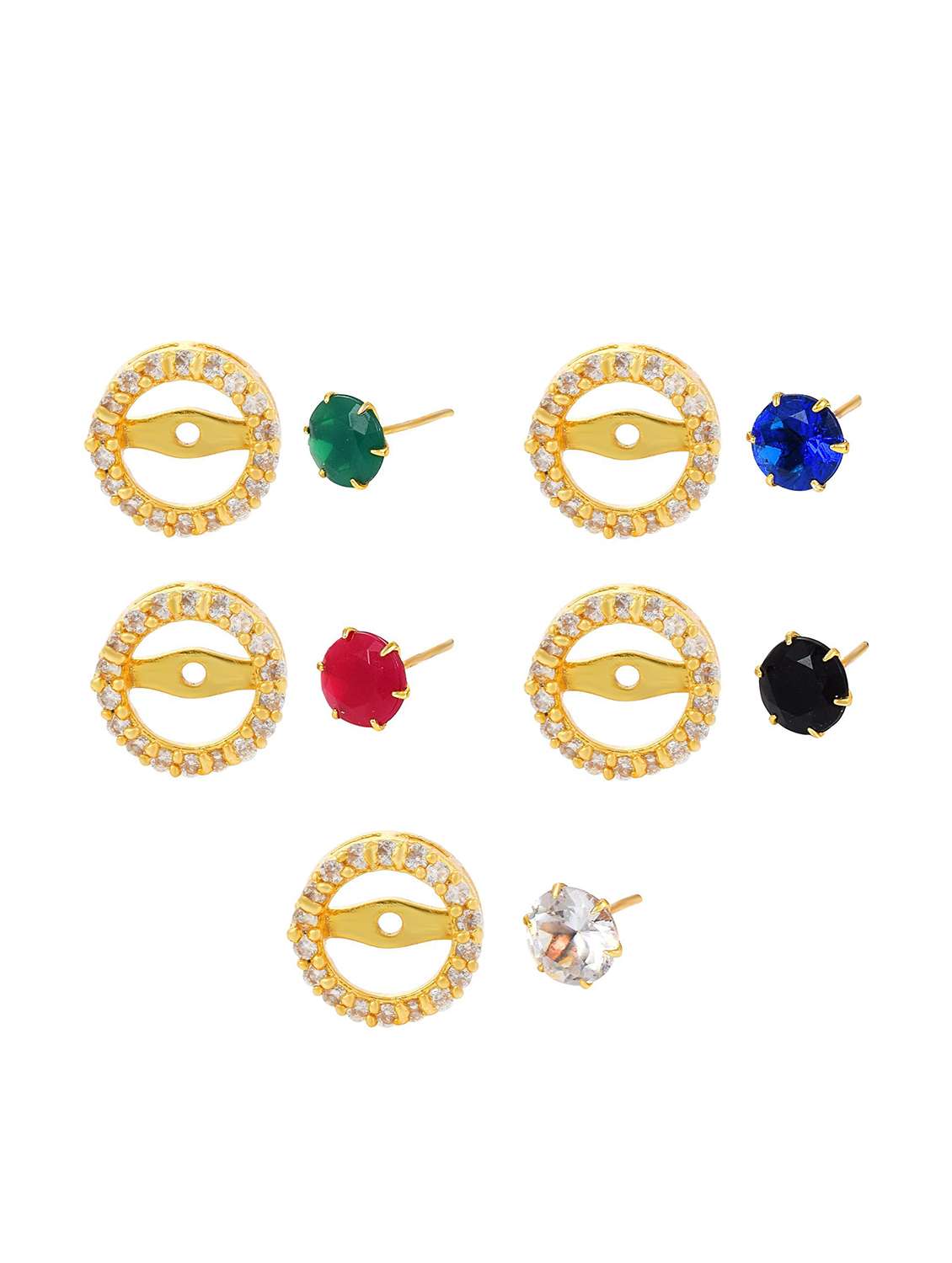 pack of 5 stud earring - 18534484 - Standard Image - 2