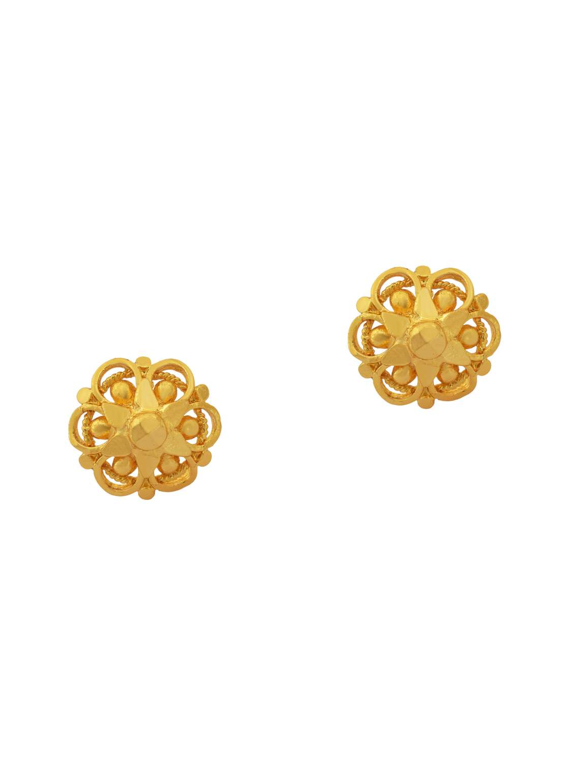 gold brass stud earring