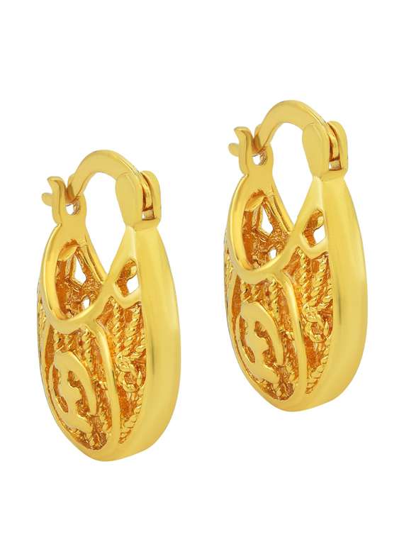 gold brass hoop earring