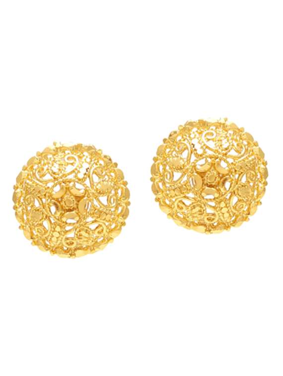 gold brass stud earring