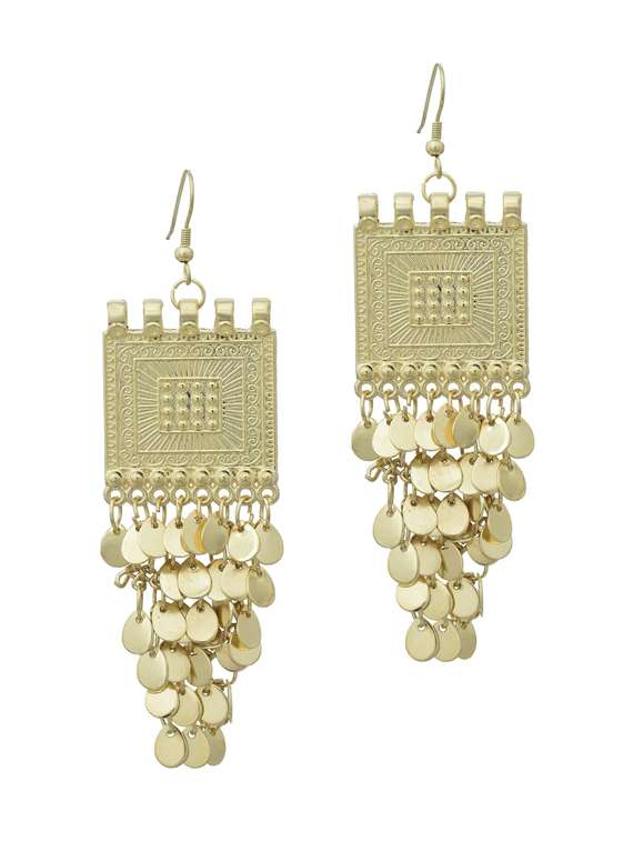 gold brass drop earring