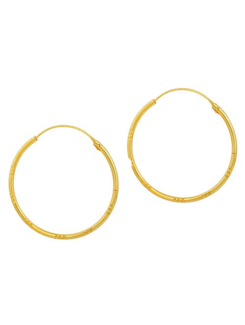gold brass hoop earring - 18534534 -  Standard Image - 0