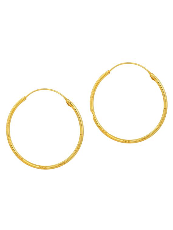 gold brass hoop earring - 18534534 -  Zoom Image - 0