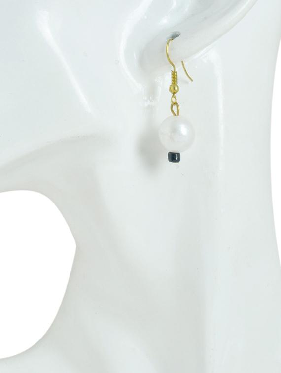 gold plated drop earring - 18534548 - Standard Image - 2