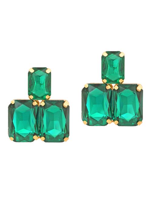 green brass stud earring - 18534551 -  Standard Image - 0