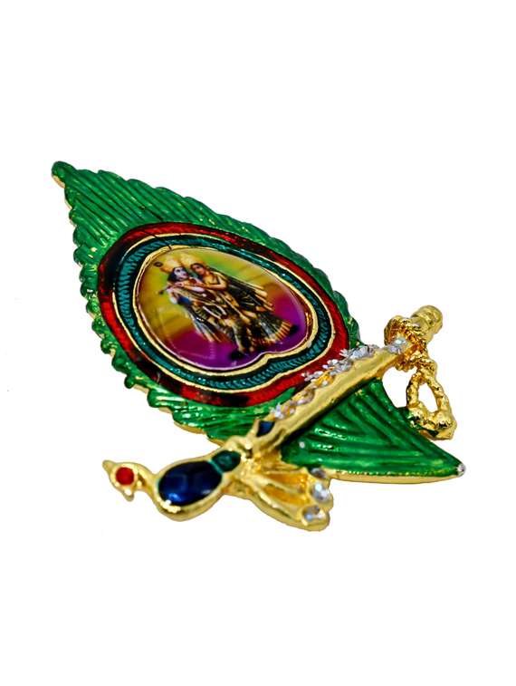 multi colored brass brooch
