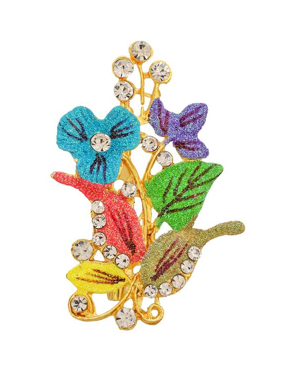 multi colored brass brooch - 18534598 -  Zoom Image - 0