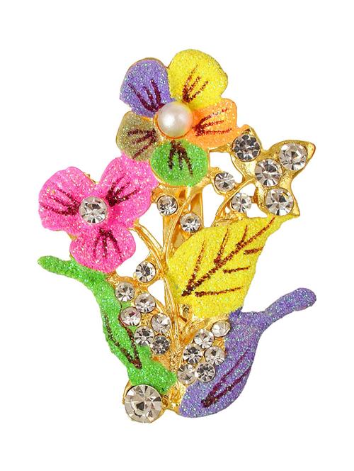 multi colored brass brooch - 18534602 -  Standard Image - 0