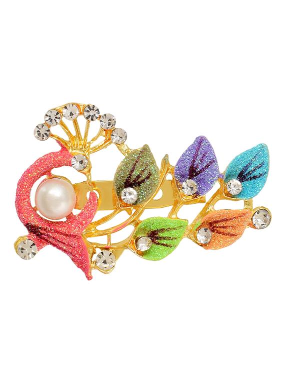 multi colored brass brooch - 18534609 -  Zoom Image - 0