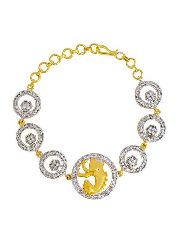 gold brass links bracelet