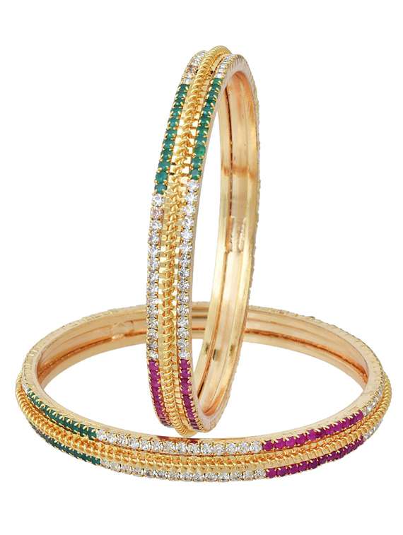 gold plated brass bangles