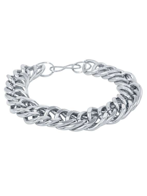 silver stainless steel bracelet