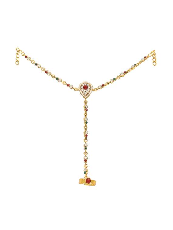 women gold brass hathphool