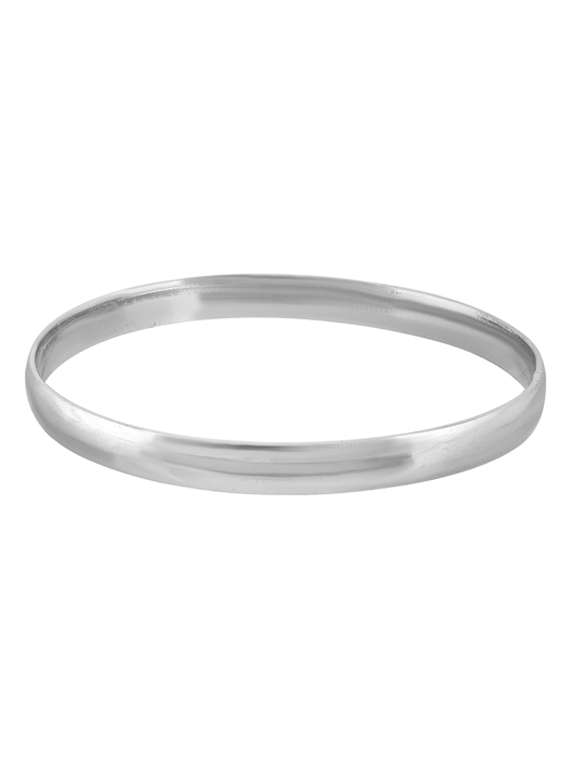 silver satin less steel bangle