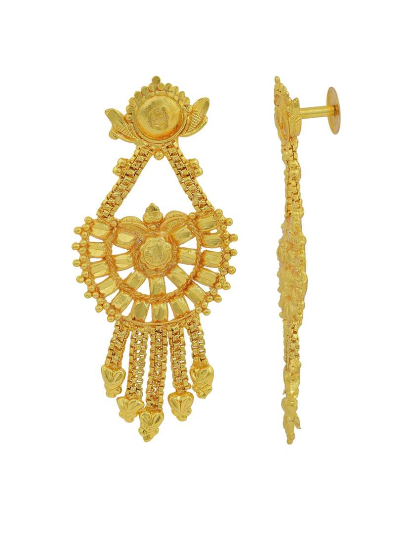 women gold plated drop earrings - 18535387 - Standard Image - 2