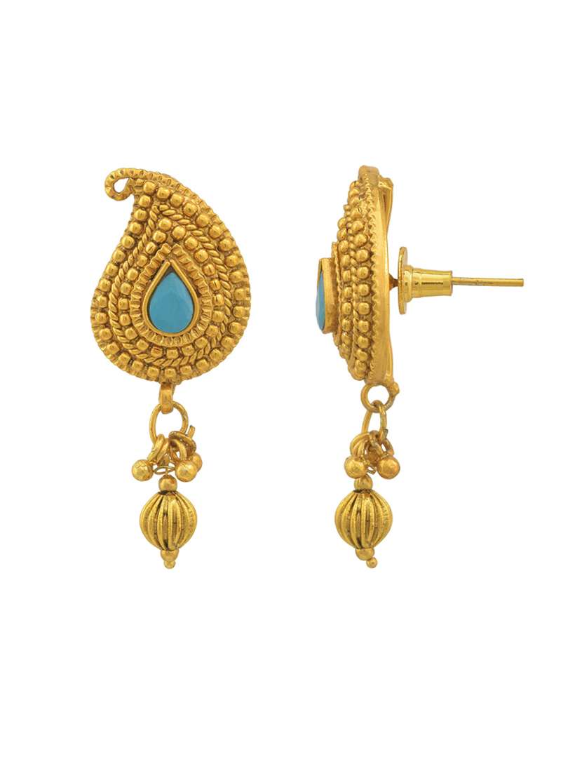 women gold plated drop earrings - 18535395 -  Standard Image - 2