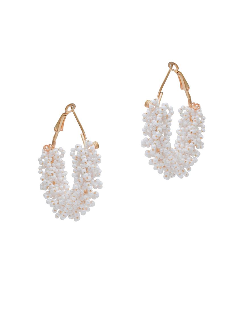 white bali earring - 18535448 - Standard Image - 2
