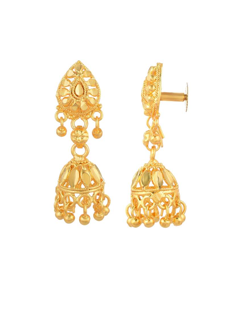 gold plated stud earring - 18535449 - Standard Image - 2