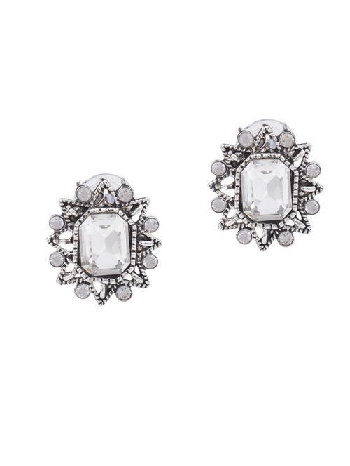 silver brass stud earring - 18535451 -  Standard Image - 0