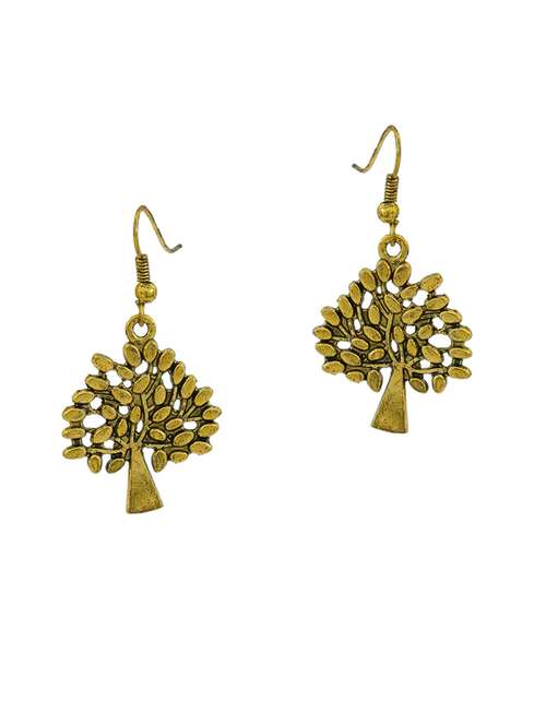 gold brass drop earring - 18535460 -  Standard Image - 0