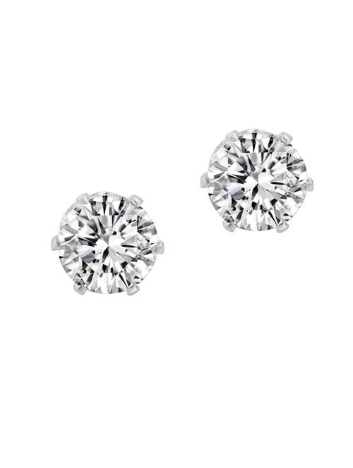 silver plated stud earring  - 18535468 -  Standard Image - 0