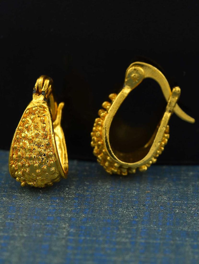 gold brass bali earring - 18535490 -  Zoom Image - 0
