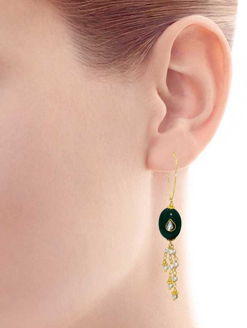 gold plated earring - 18535525 - Standard Image - 2