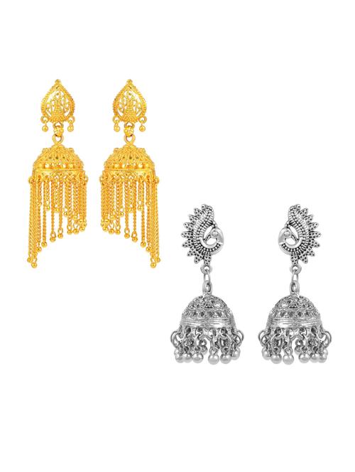 set of 2 jhumka earring - 18535564 - Standard Image - 0