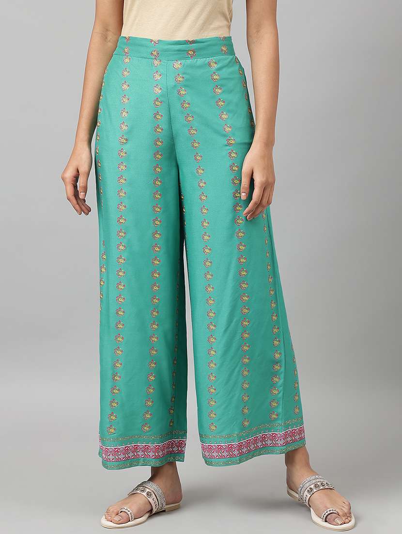 printed ethnic motif palazzo
