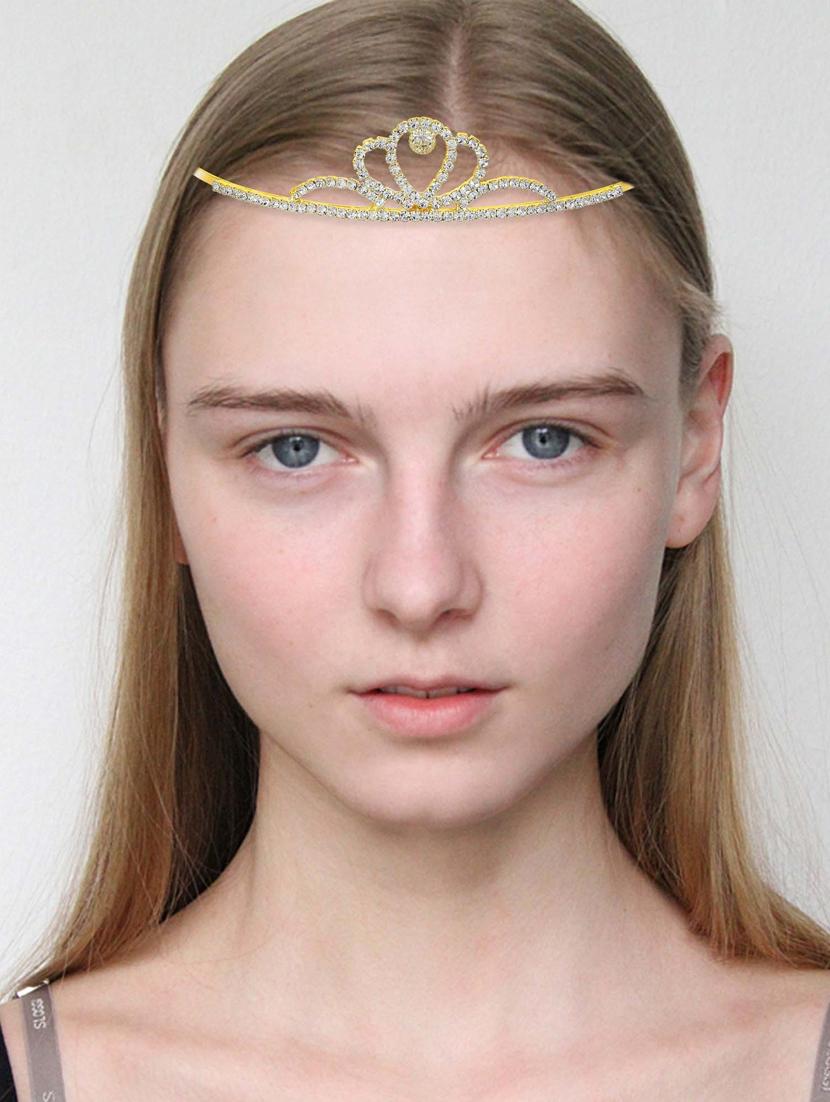 gold plated hair band - 18535611 - Standard Image - 2