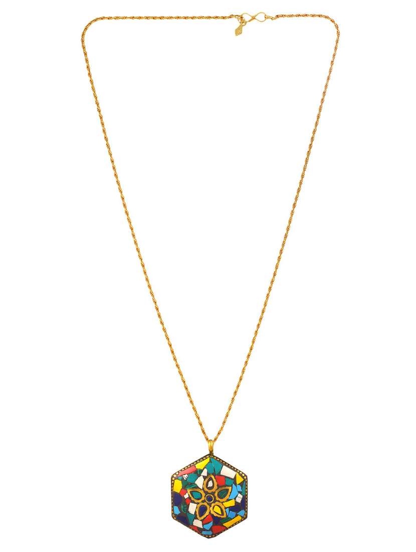 multi colored metal pendant - 18535875 -  Standard Image - 2