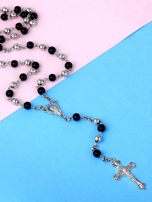 ceramic and steel ball bead rosary christian prayer bead mala - 18535904 - Standard Image - 0