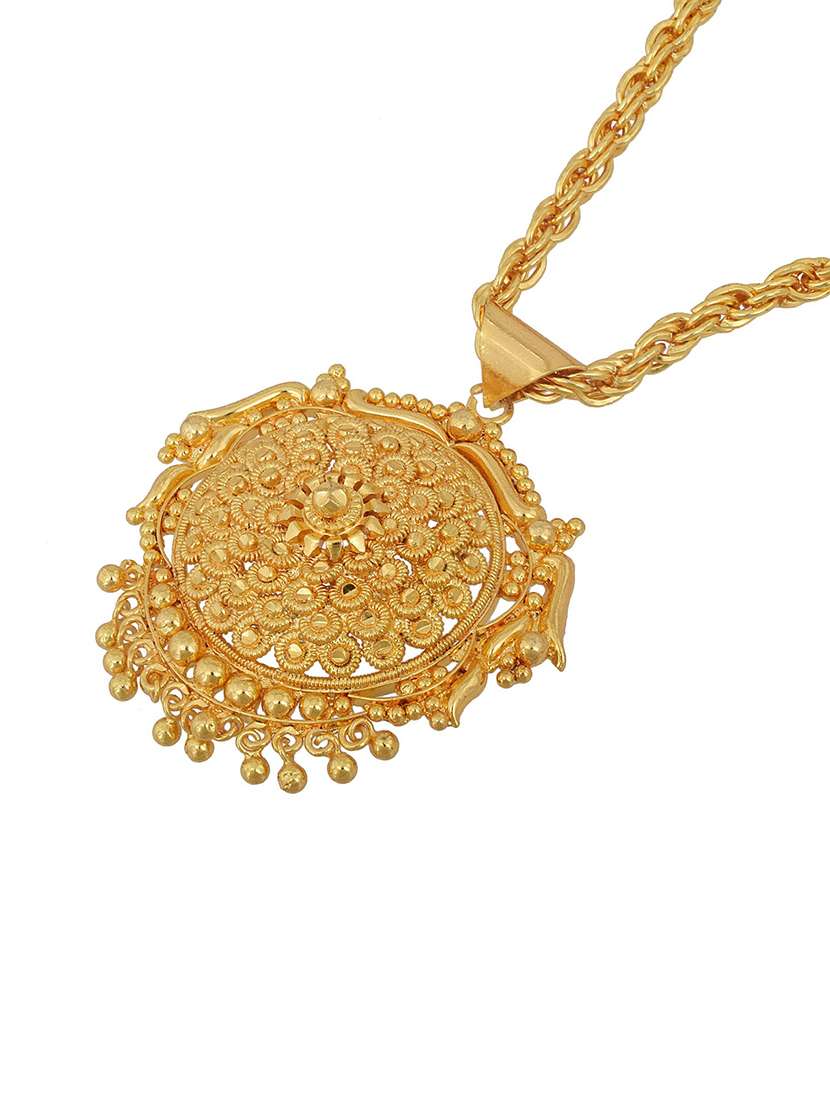 gold pleated pendant - 18536234 -  Standard Image - 2