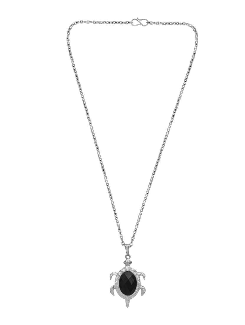 silver pleated pendant