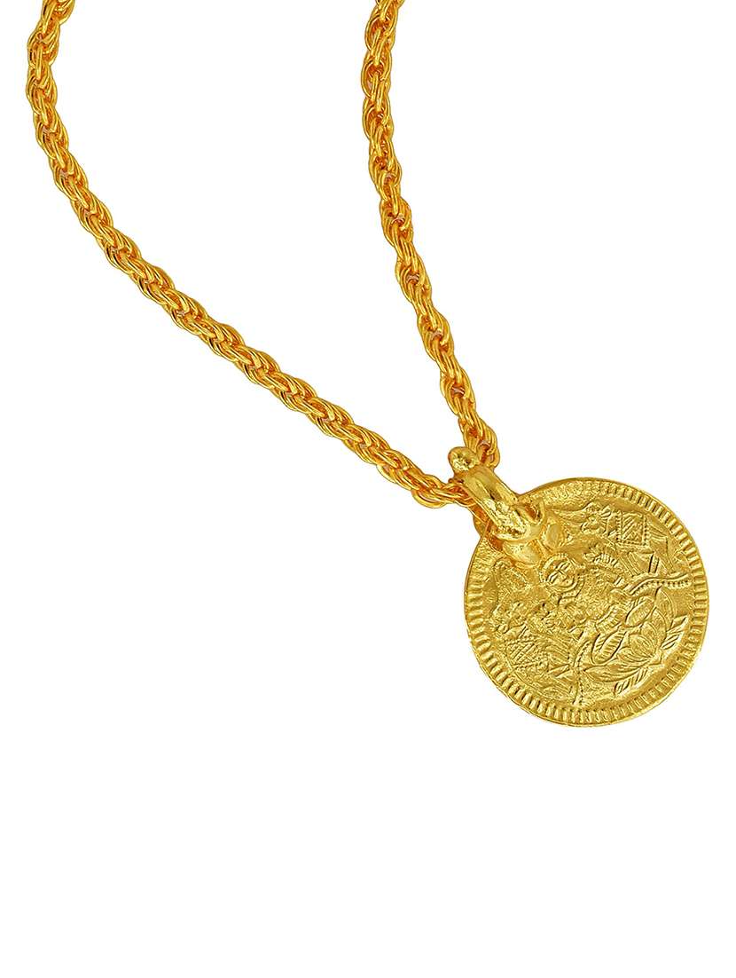 gold plated laxmi coin - 18536417 -  Standard Image - 2
