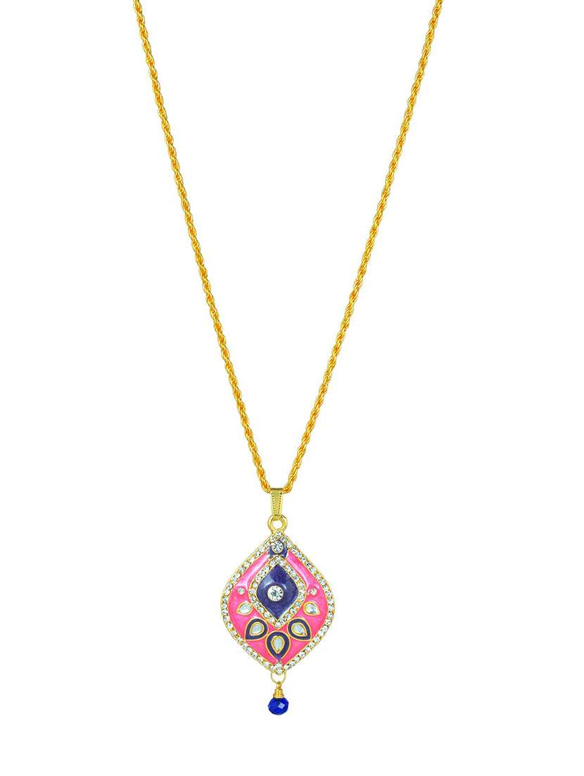 pink brass pendant
