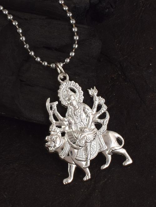 white silver plated pendant - 18536812 - Standard Image - 0