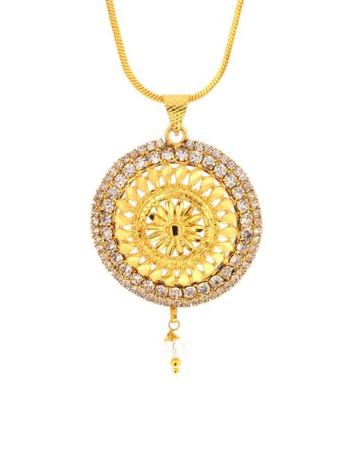 gold pleated pendant - 18536848 -  Standard Image - 0