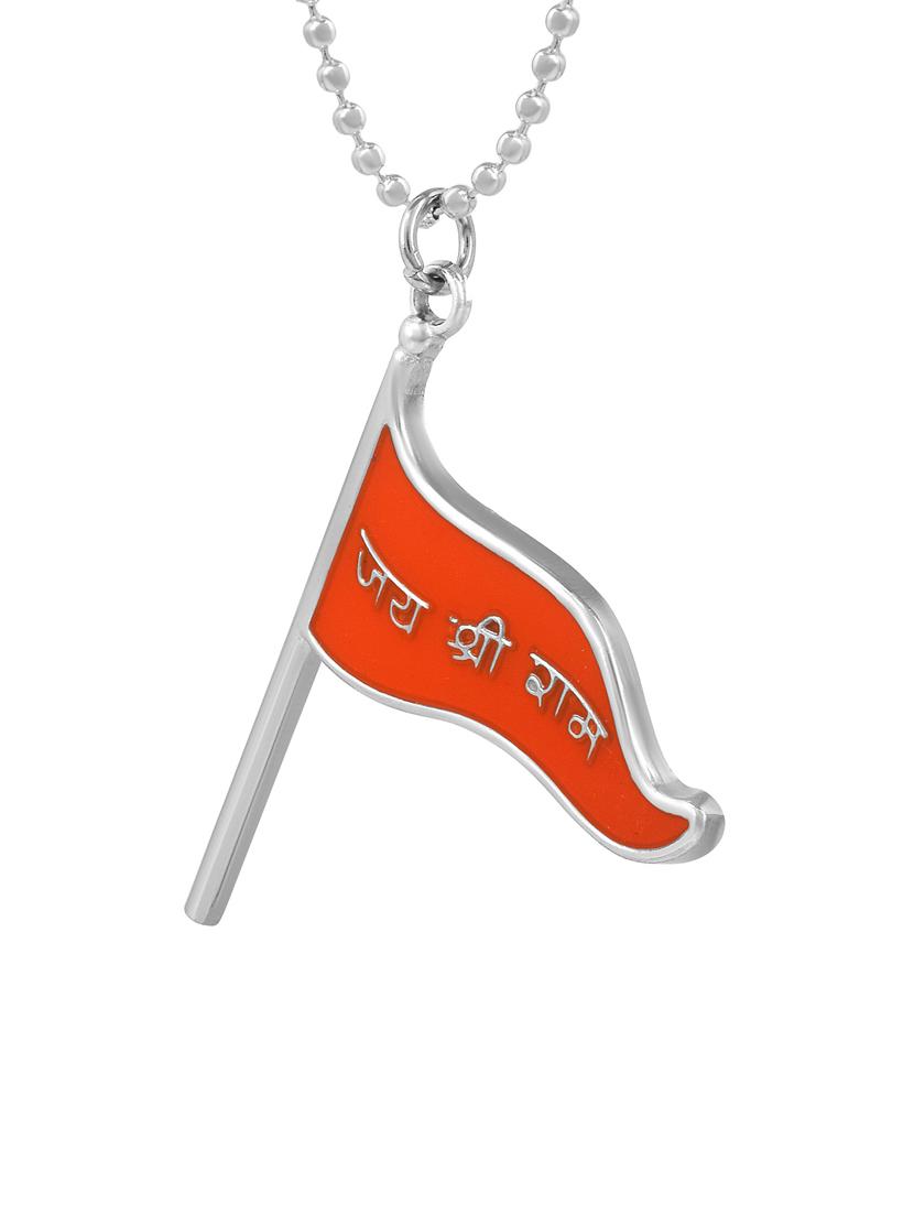 silver pleated pendant - 18536889 - Standard Image - 2