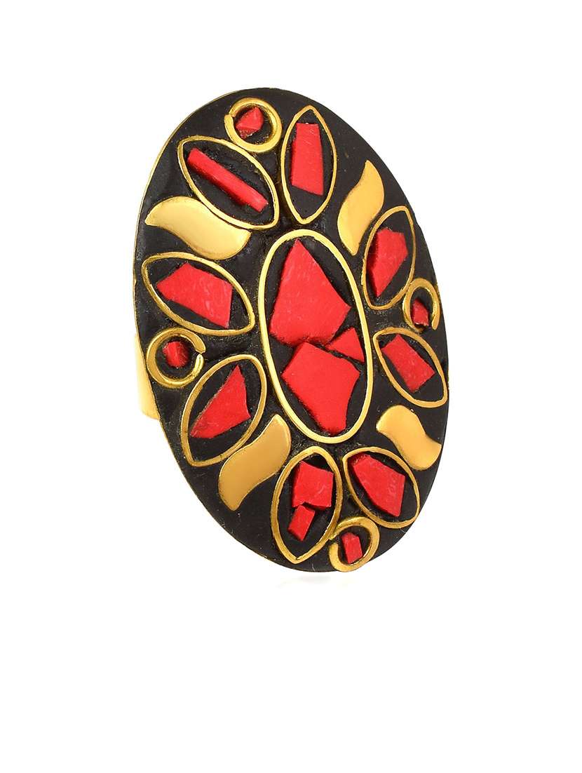 multi colored brass finger  ring - 18536917 -  Standard Image - 2