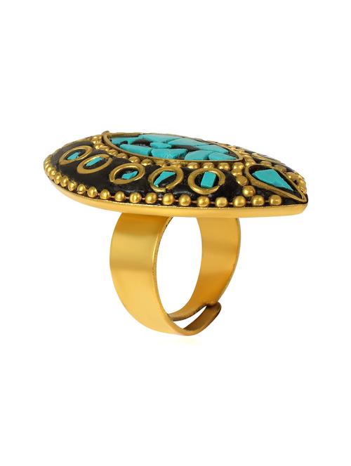 multi colored brass finger ring - 18536919 - Standard Image - 0