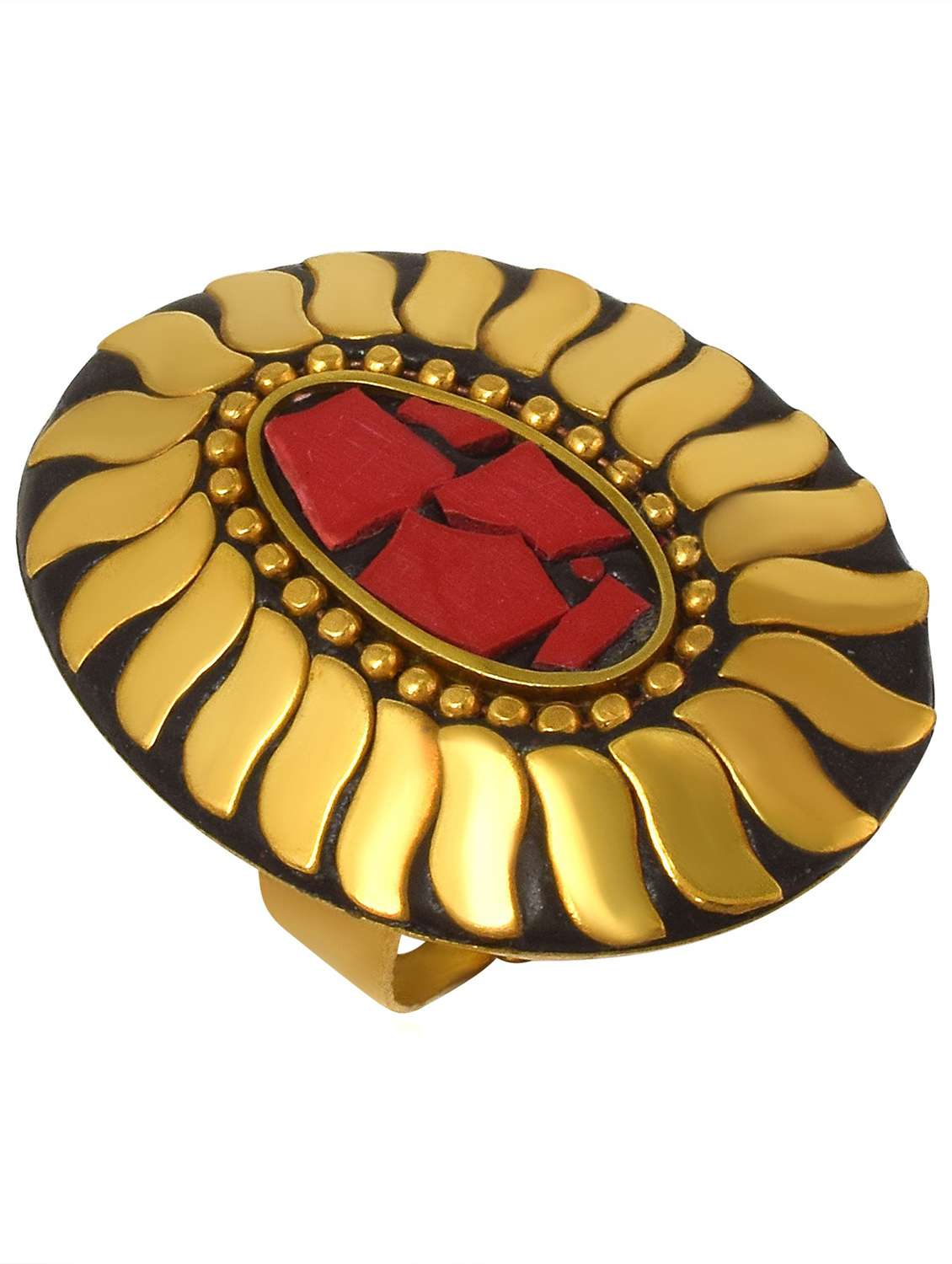 multi colored brass finger  ring - 18536921 -  Standard Image - 2